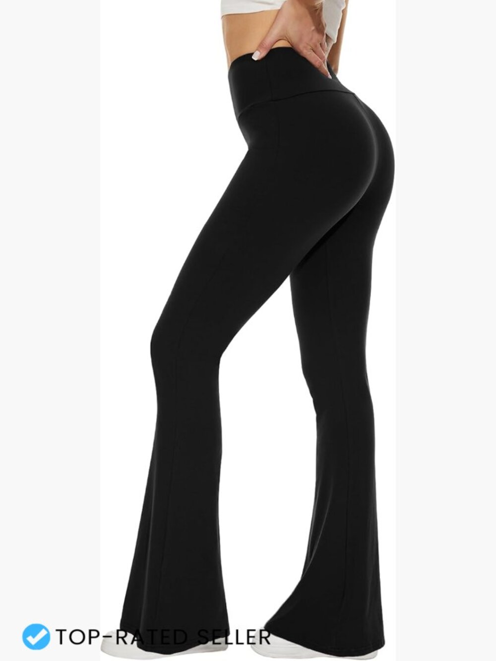High Waist Flare Yoga Pants Women Bootcut Leggings Retro 70s Tummy Control